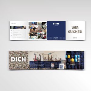 Printprodukt Flyer Faltflyer DPL Wir suchen dich achtseitig