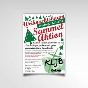 Weihnachten Printprodukt Plakat KLJB Reken Weihnachtsbaumaktion