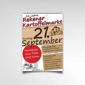 Rekener Kartoffelmarkt Plakat Printprodukt Poster Marketinggemeinschaft Reken