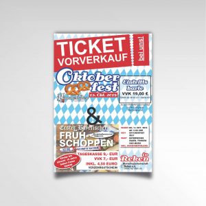 Ticketvorverkauf Oktoberfest Reken Poster Printprodukt Plakat Marketinggemeinschaft Reken