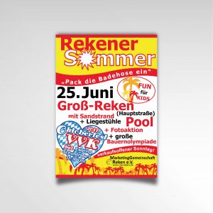 Poster Marketinggemeinschaft Reken Plakat Printprodukt Rekener Sommer