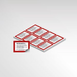 Brandschutz Aufkleber Printprodukte rot weiß