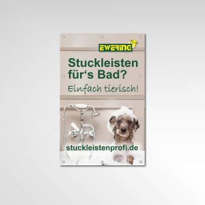 Ewering Werbetechnik Printprodukt Bauzaun Banner stuckleistenprofi.de