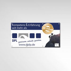 Banner DPL Werbemittel Printprodukt 10 Jahre