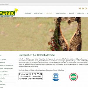 Ewering farbe-und-technik.info Webdesign Infoseite Holzschutz