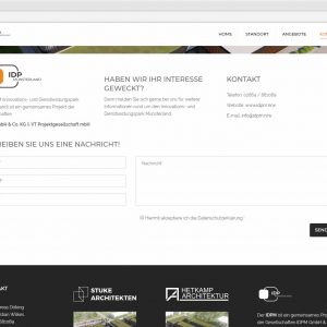 Kontaktformular idpm.nrw Webdesign Kontakt IDPM