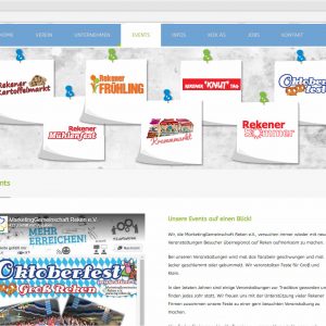 Mg-reken.de Webdesign Infoseite Events Marketinggemeinschaft Reken