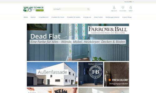Farbe und Technik Onlineshop Startbild