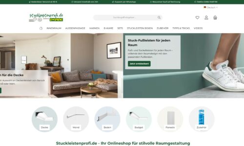 Stuckleistenprofi Onlineshop Startbild