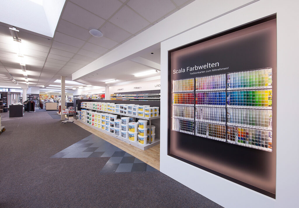 Farbwand Scala Farbwelten Fachmarkt Ewering Raumdesign